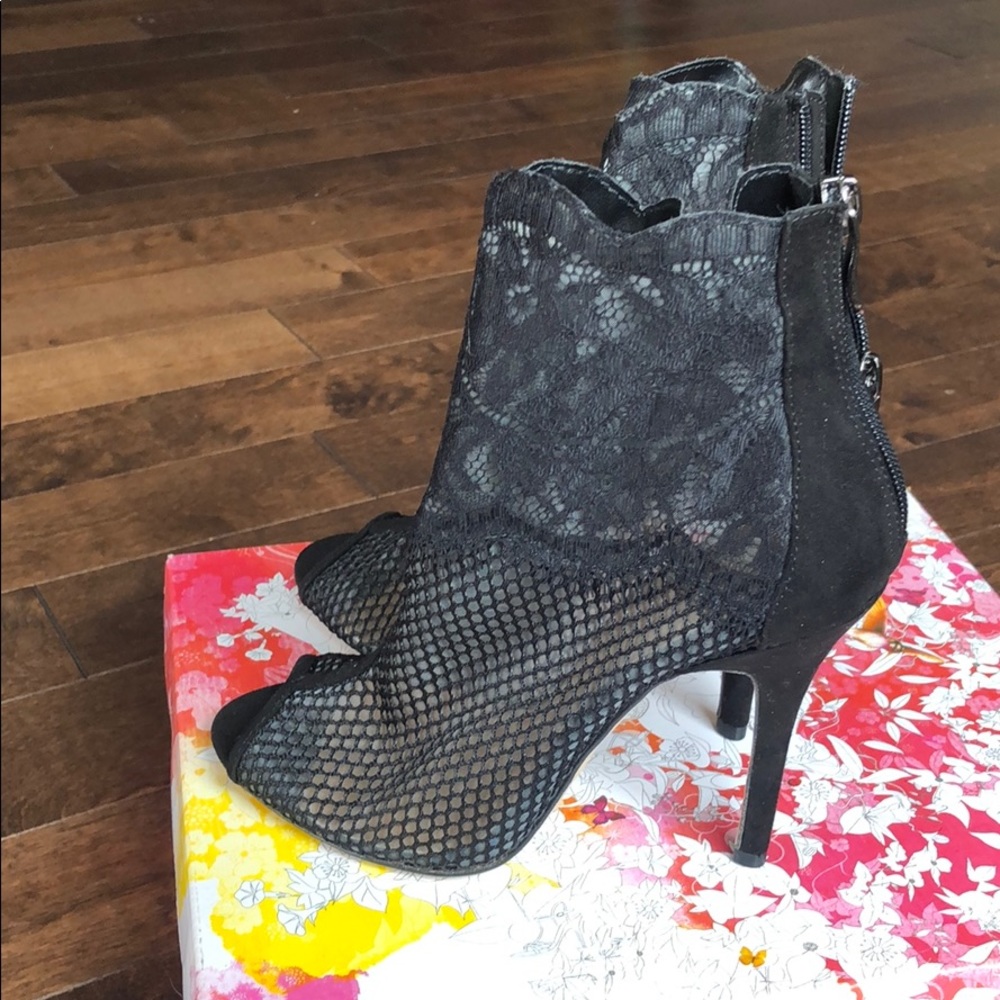 Beautiful lace and mesh booties